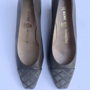 New Rene Mancini Leather and Suede Gray Shoes